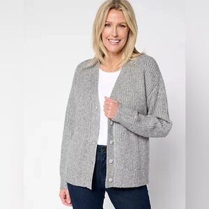 Studio Park Button Front Sparkle Cardigan